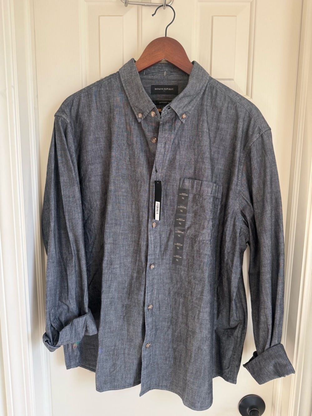 Banana Republic Men’s Charcoal Button-Down Shirt.